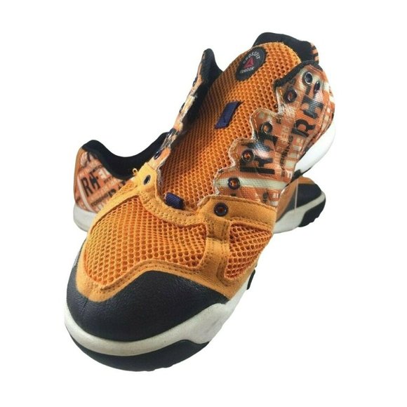HTF CrossFit Reebok Mens 8 Workout Shoes Orange Text Make Every Rep Count Train main image 7